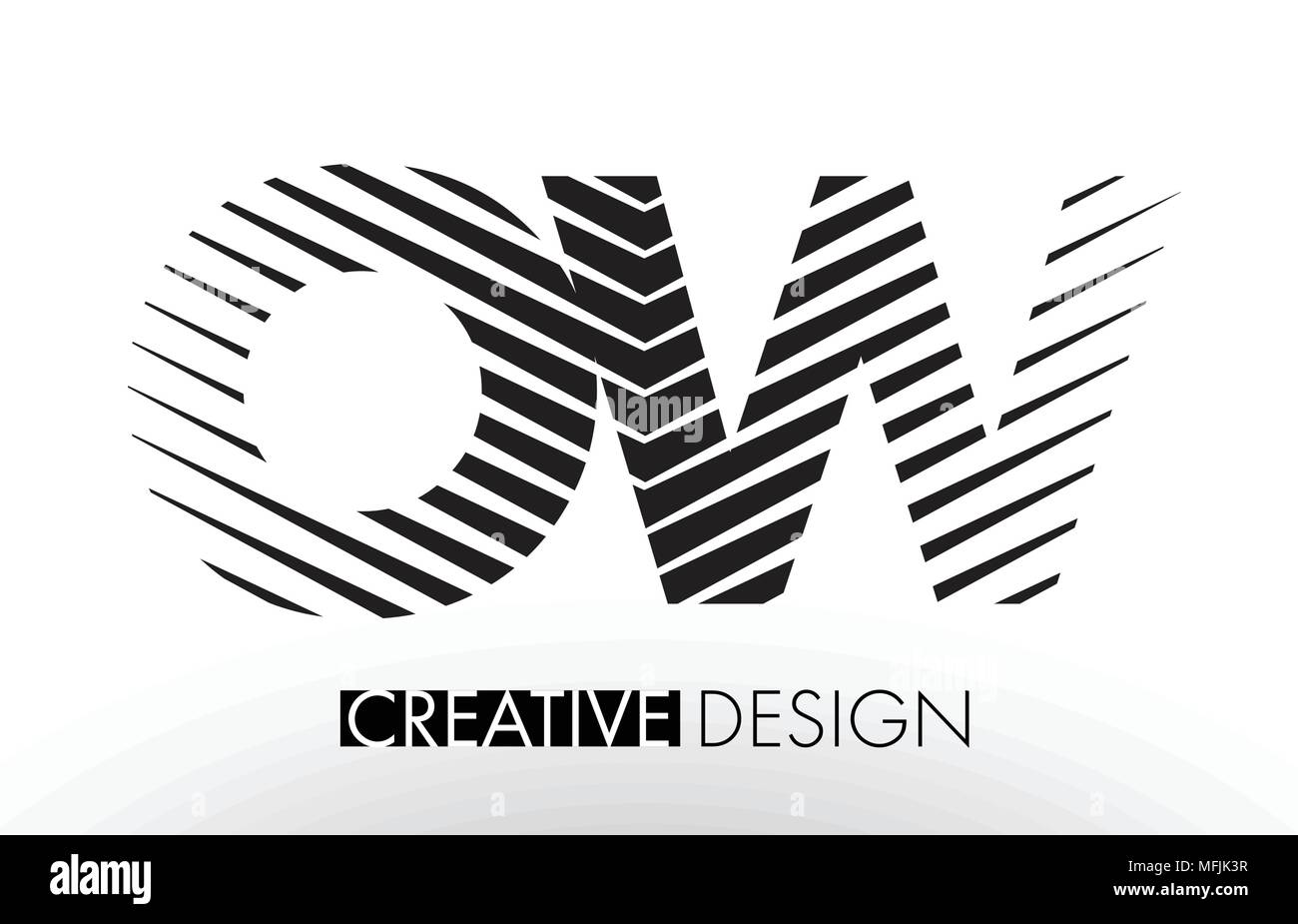 OW O W Zeilen schreiben Design mit Kreativen elegante Zebra Vector Illustration. Stock Vektor