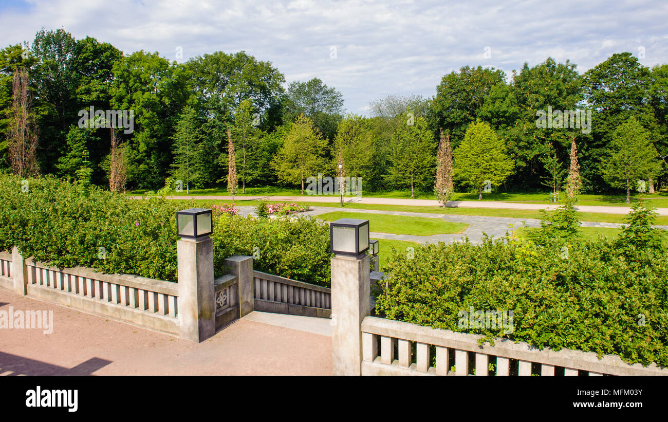 Frogner Park, einem öffentlichen Park im Stadtteil Frogner in Oslo, Norwegen, und historisch Teil der Frogner Manor. Stockfoto