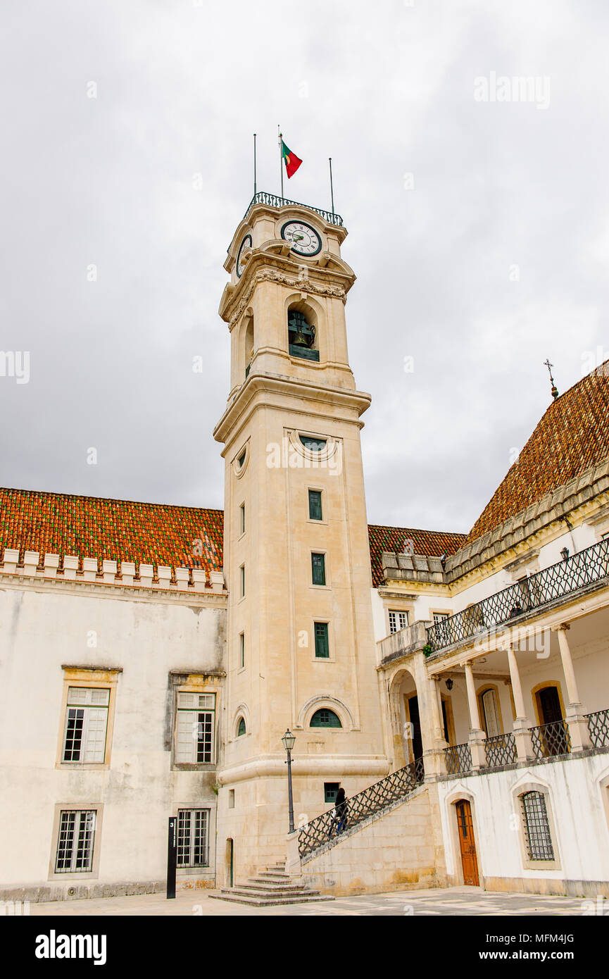 Teil der Universität von Coimbra, eine der ältesten Universitäten der Welt. UNESCO-Weltkulturerbe. Stockfoto