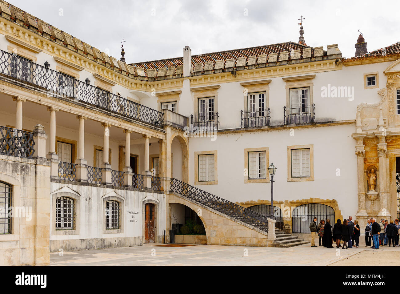 Teil der Universität von Coimbra, eine der ältesten Universitäten der Welt. UNESCO-Weltkulturerbe. Stockfoto