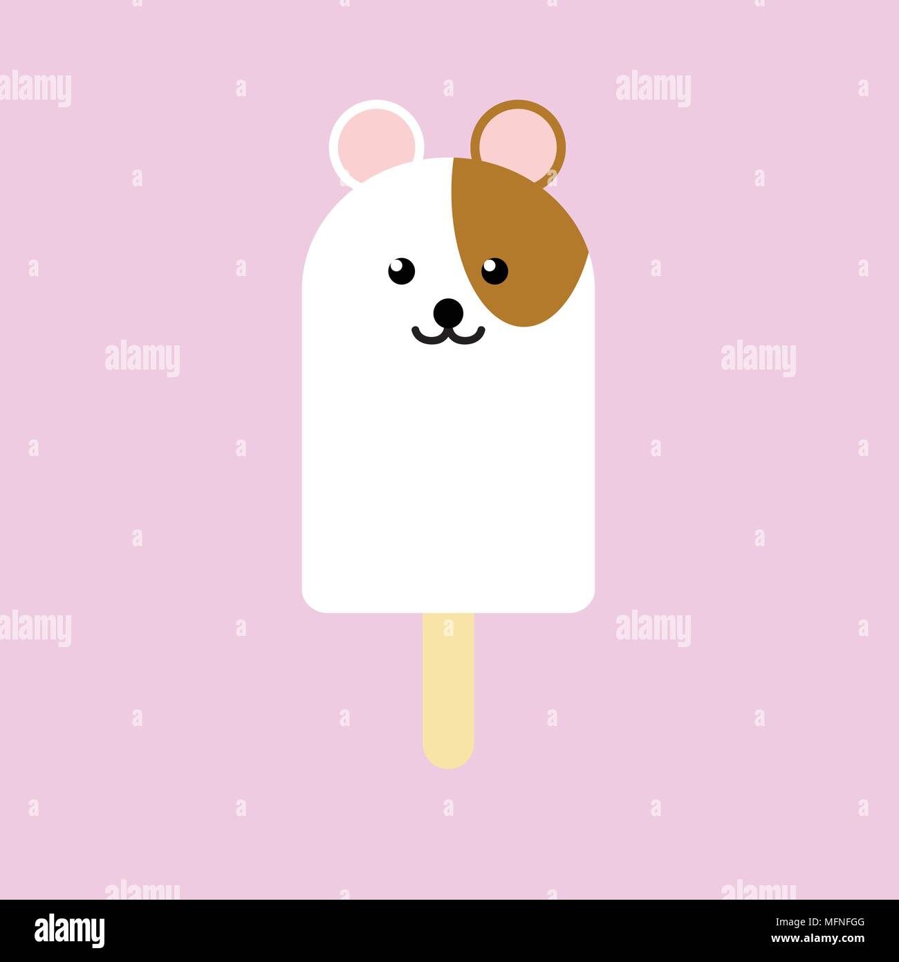 Popsicle in der Form eines Hamster Stock Vektor