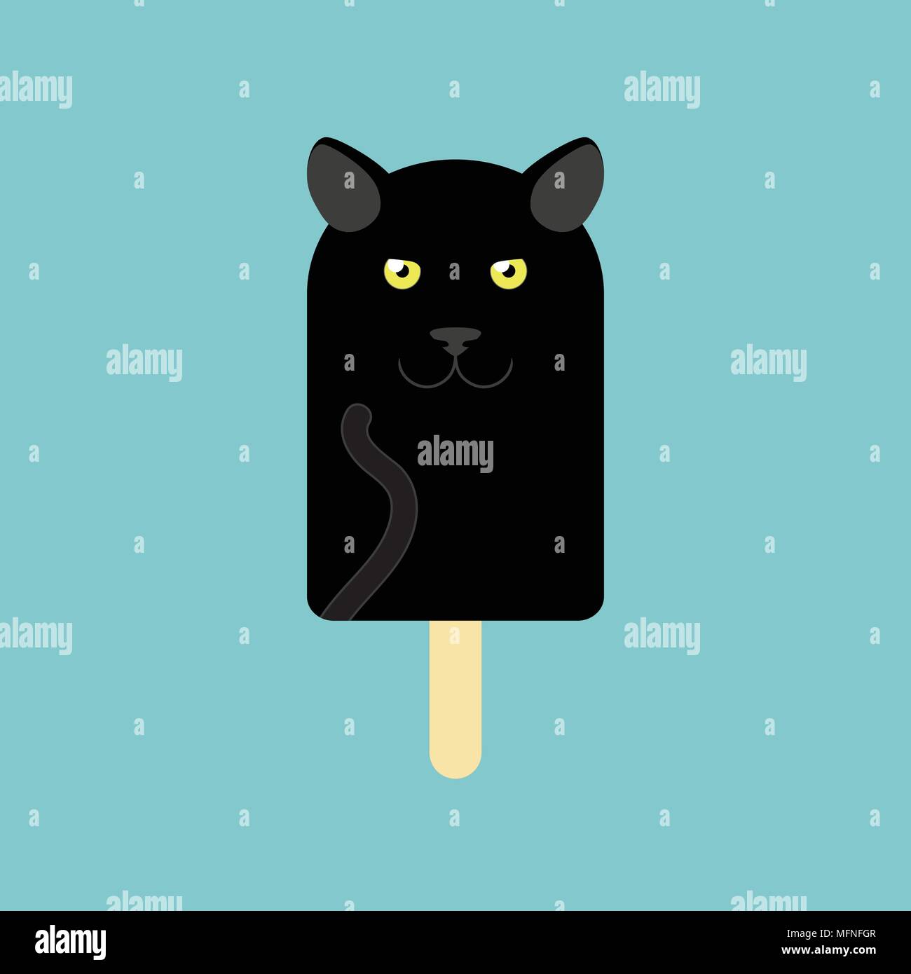 Popsicle in der Form eines Panther Stock Vektor