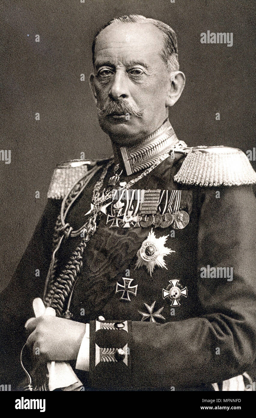 Alfred Schlieffen (1833-1913), deutscher General. Leiter der kaiserlichen Generalstab 1891-1905. Thema der Schlieffen Plan für die Niederlage der Russischen und Frankreich. Stockfoto
