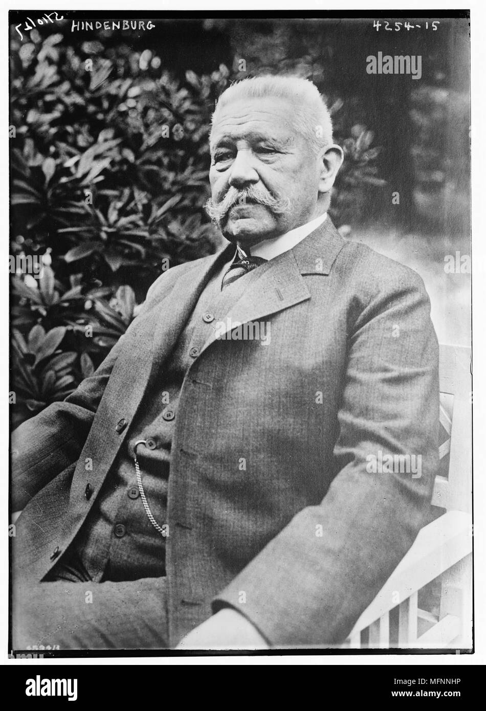 Paul Von Hindenburg Bundespräsident der Bundesrepublik Deutschland 1925-1934 (1847-1934) deutscher Feldmarschall und Staatsmann. Stockfoto