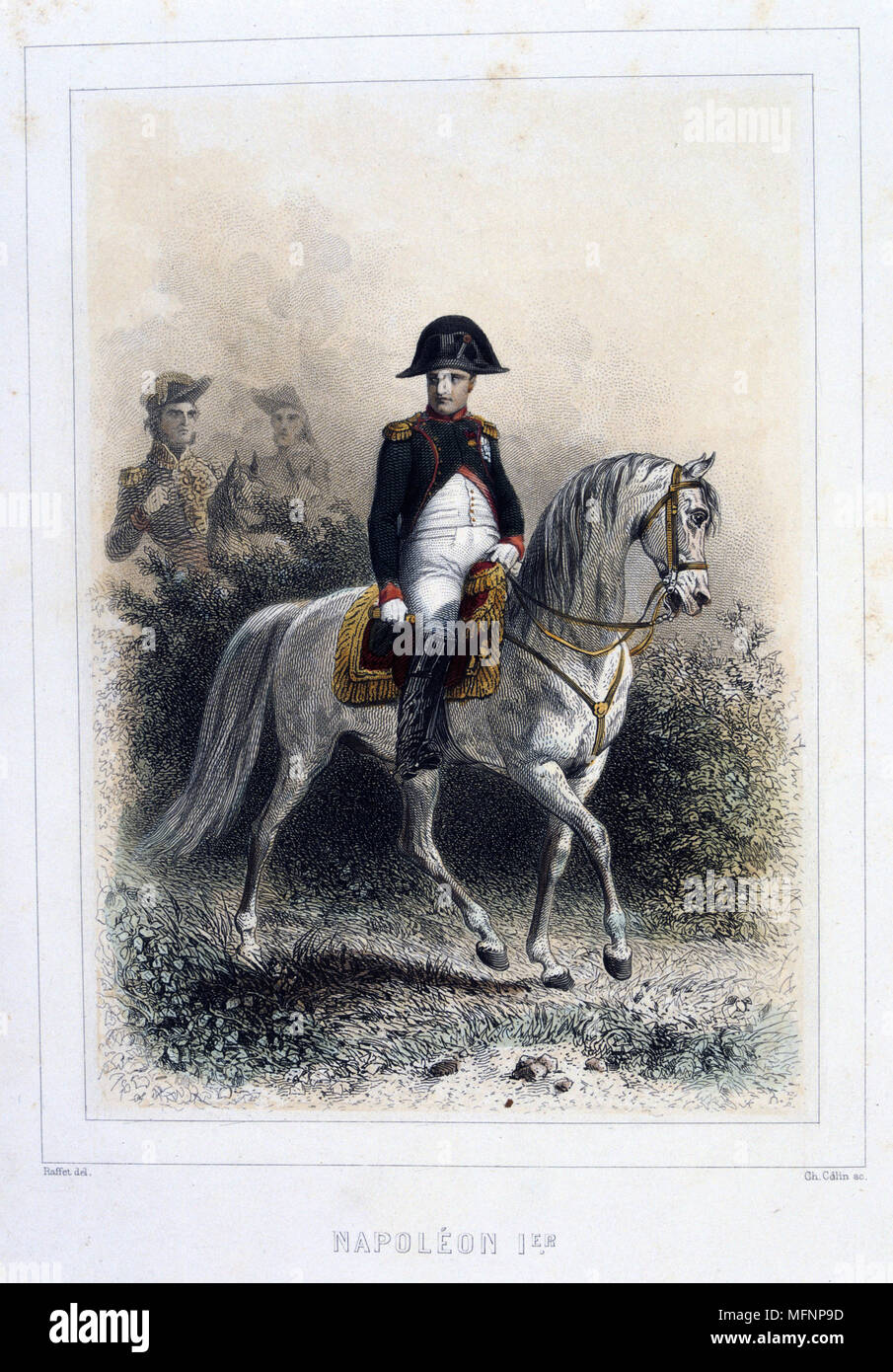 Napoleon I (1769-1821). "Napoleon 1er et la Garde Imperiale" von Eugene Fieffe, Paris, 1858. Stockfoto
