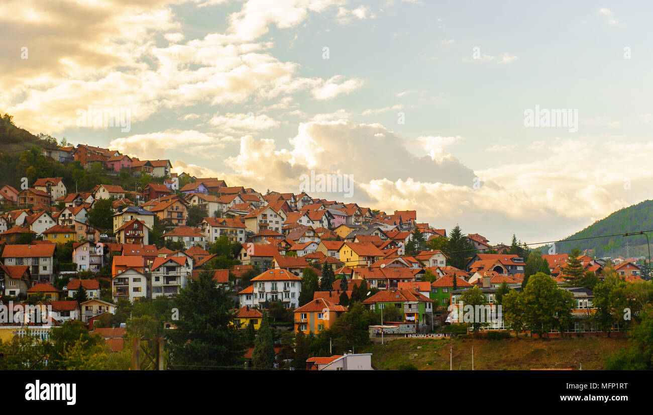 Uzice is city in western serbia Fotos und Bildmaterial in hoher