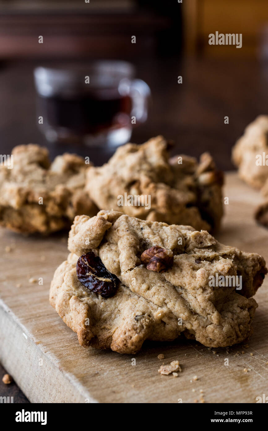 Ein Cookie ist eine kleine, flache, süß, gut gebacken, in der Regel mit Mehl, Eier, Zucker, Butter, Öl oder ein Öl oder Fett. Stockfoto