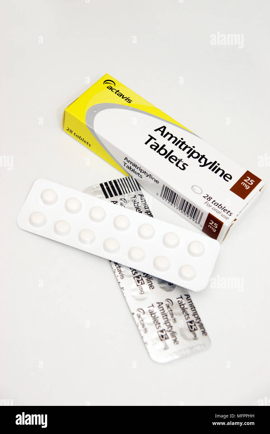 Amitriptylin Tabletten gegen Depressionen & depressive Störungen. Stockfoto