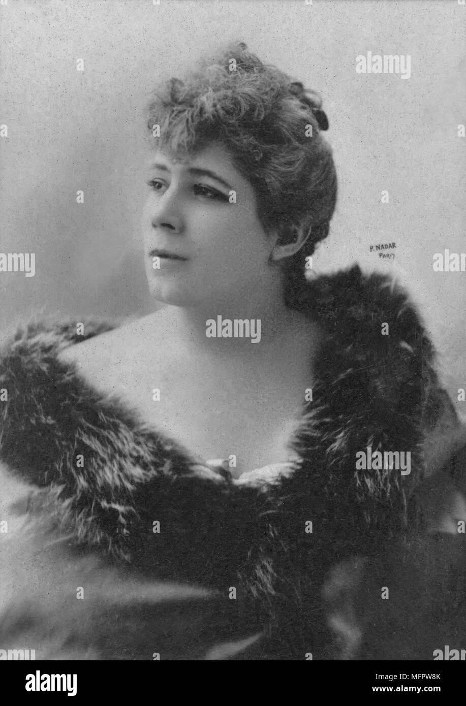 Portrait von Jeanne Granier (1858-1939) französischer Künstler - Fotografie von Paul Nadar (1856 - 1939) Stockfoto