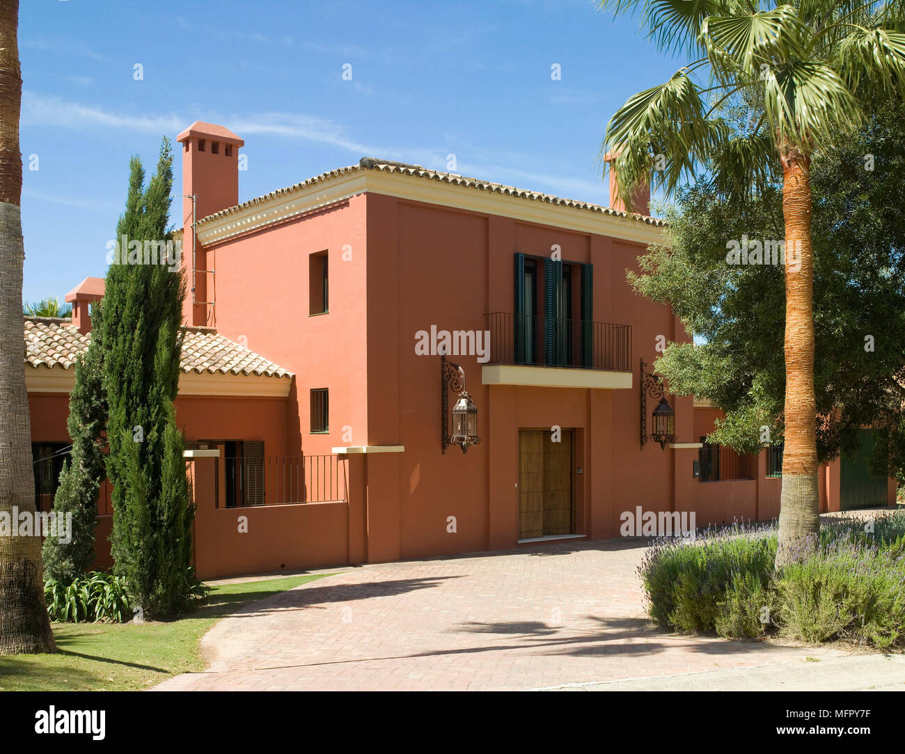 Die Außenseite des moderne Villa Stockfoto