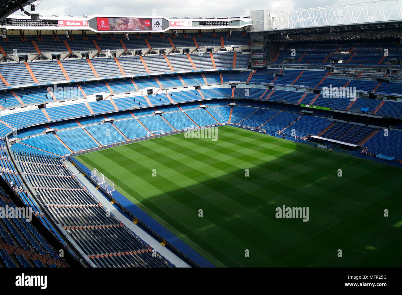 NOVEMBER 2017 - MADRID: das Santiago Bernabeu Stadion des spanischen Fußballvereins Real Madrid. Stockfoto