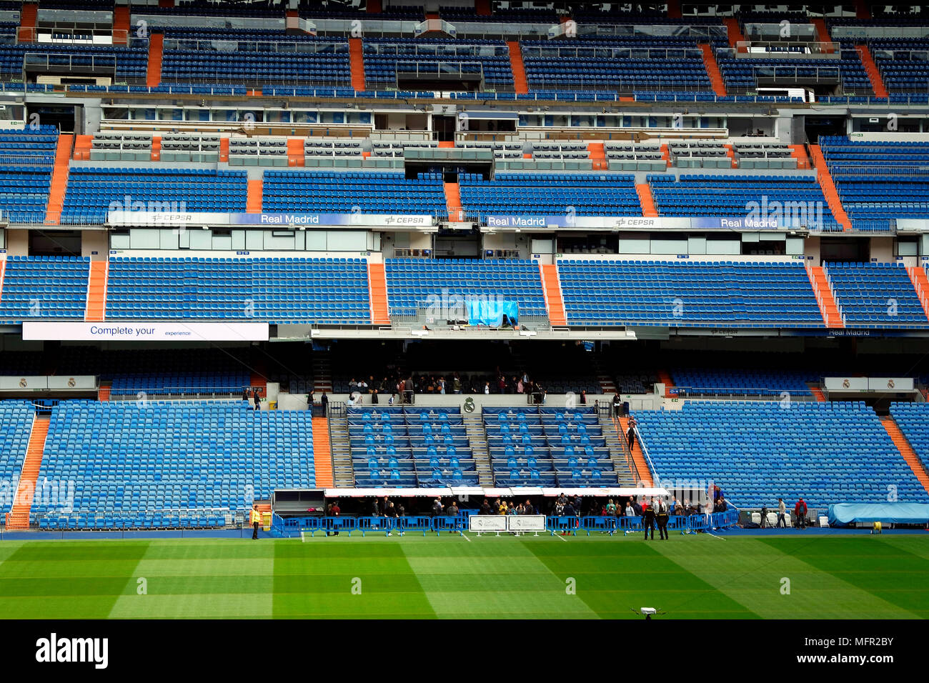 NOVEMBER 2017 - MADRID: das Santiago Bernabeu Stadion des spanischen Fußballvereins Real Madrid. Stockfoto