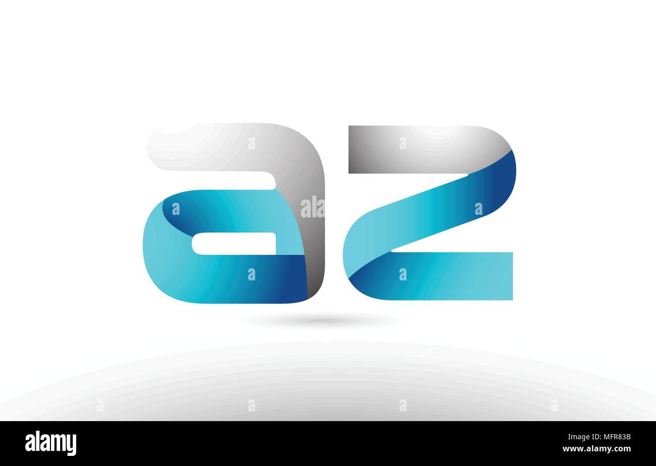 Grau Blau Buchstaben Az A Z Logo 3d Design Geeignet Fur Ein Unternehmen Oder Ein Geschaft Stock Vektorgrafik Alamy