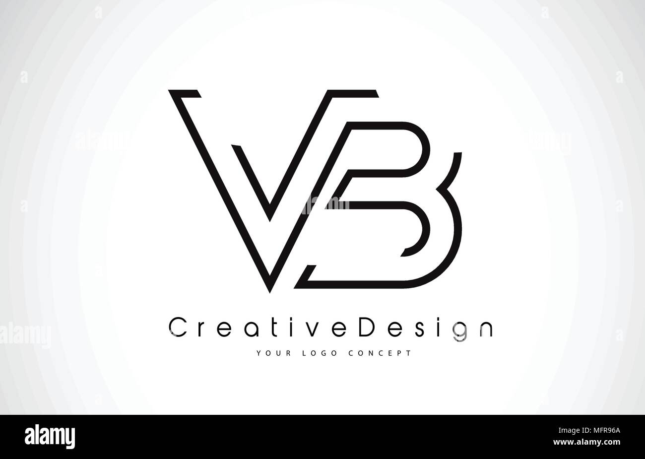 Vb V B Schreiben Logo Design In Schwarz Farben Kreative Moderne Briefe Vektor Icon Logo Illustration Stock Vektorgrafik Alamy