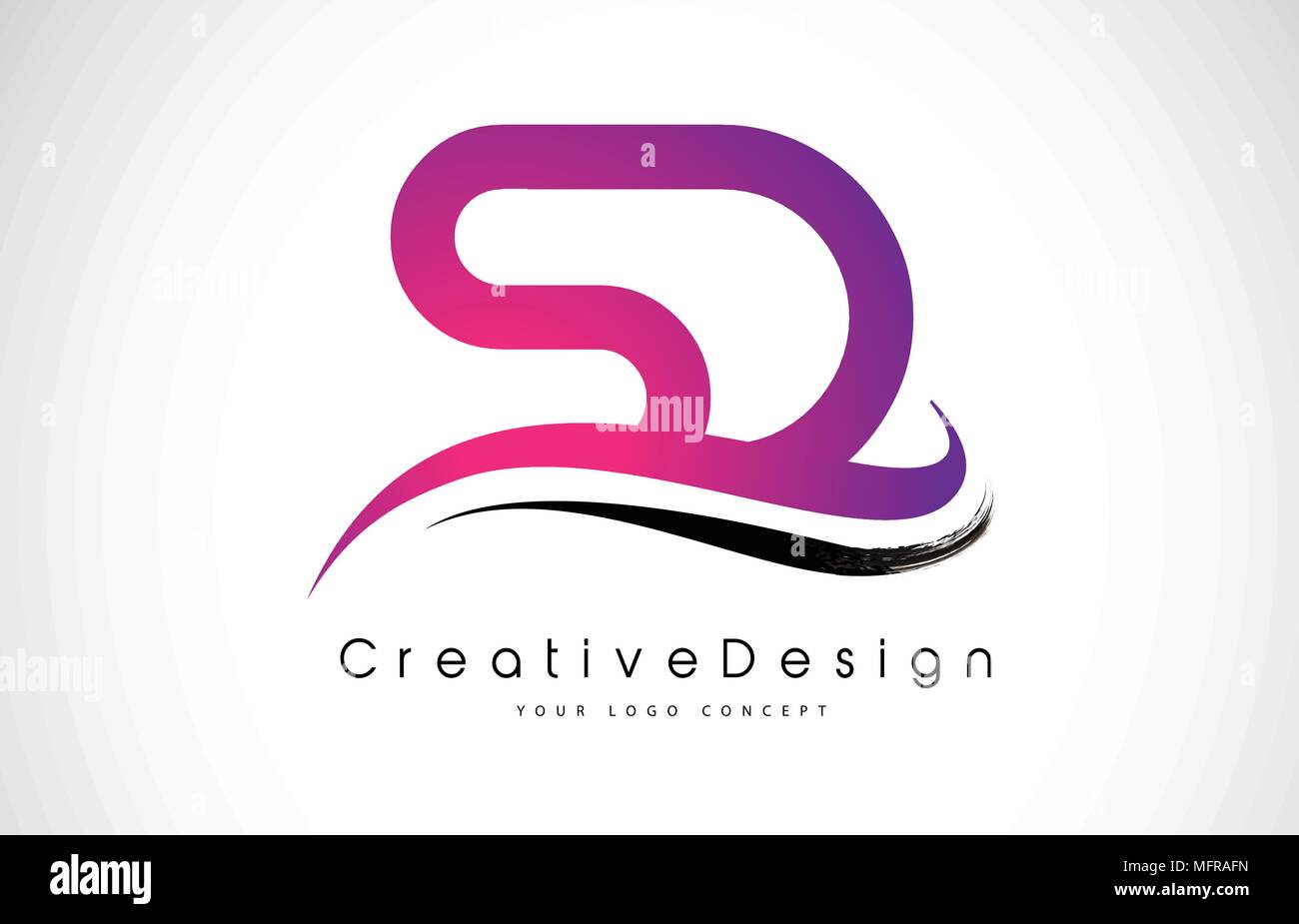 SD-S D schreiben Logo Design in Schwarz Farben. Kreative moderne Briefe Vektor Icon Logo Illustration. Stock Vektor