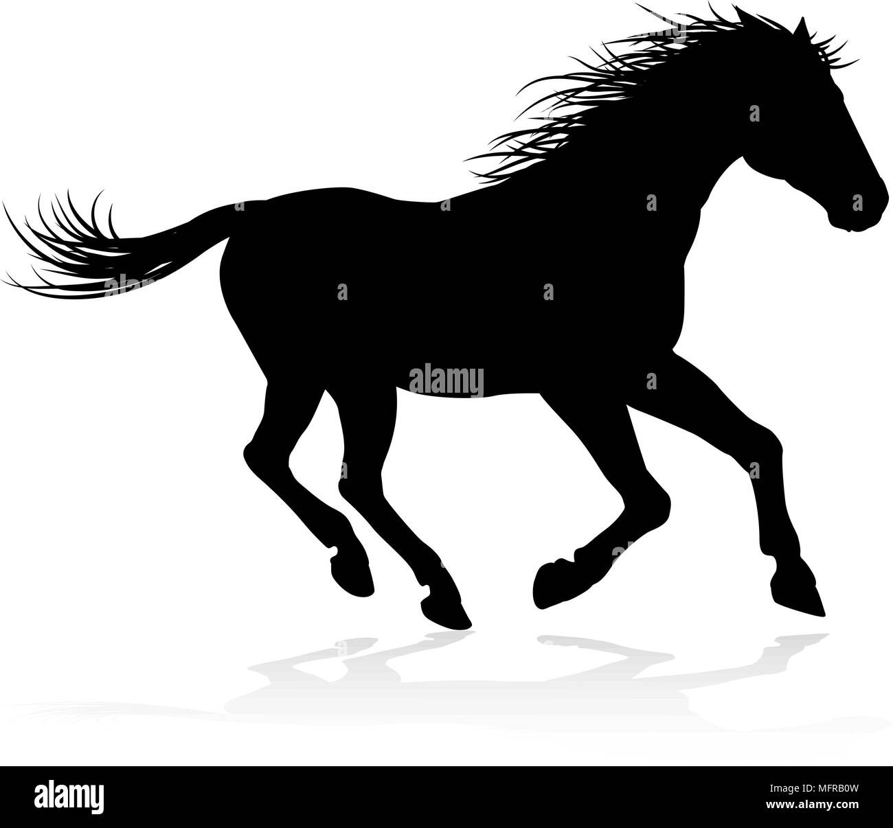 Pferd Tier Silhouette Stock Vektor