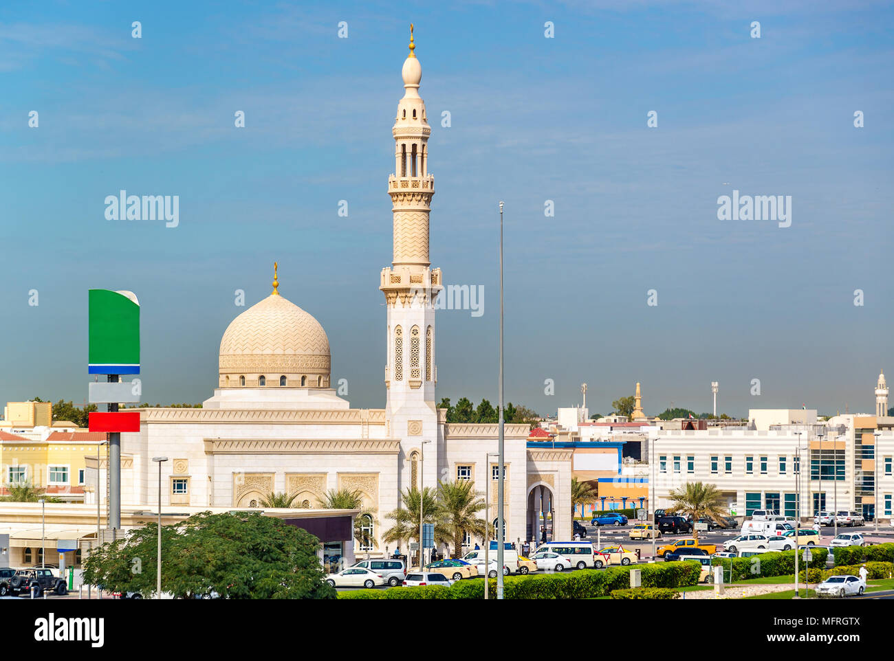 Masjid Musabah Bin Rashid Al Fattan Moschee in Dubai Stockfoto