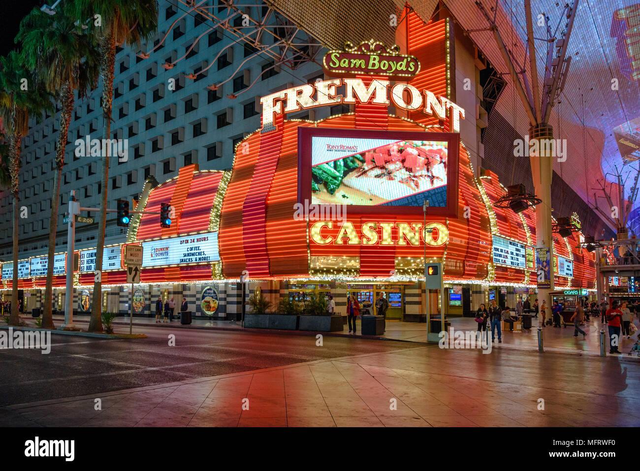 Die Fremont Casino an der Fremont Street Experience in Las Vegas Stockfoto