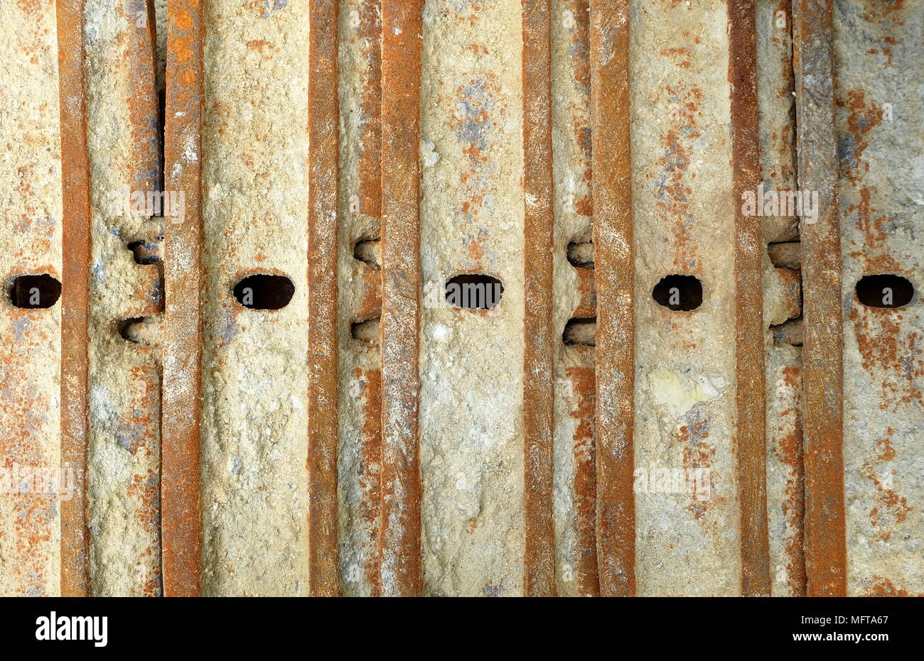 Close up Raupenschlepper Track Pad Hintergrund. Stockfoto