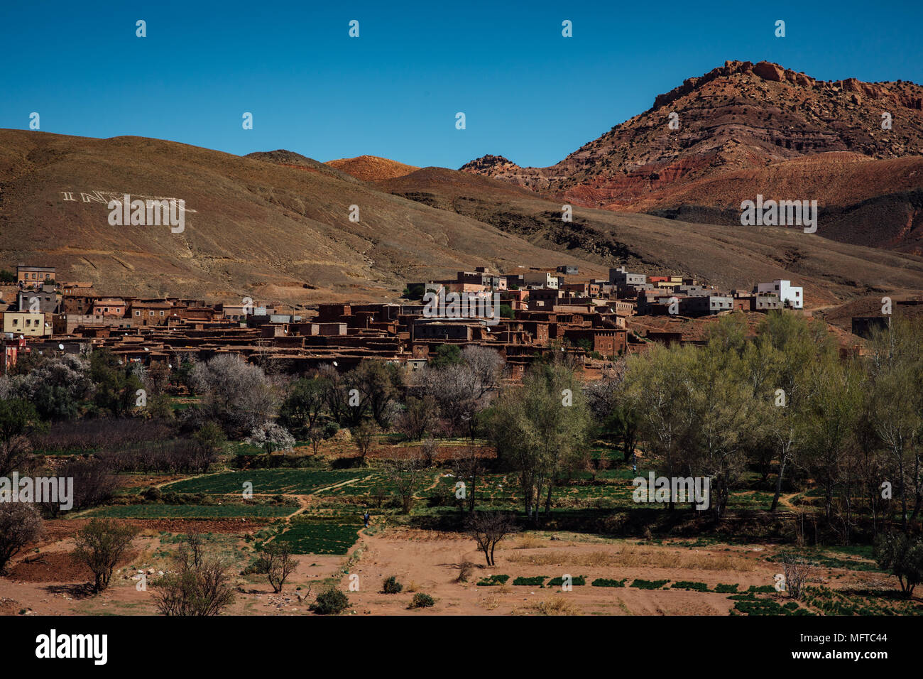 Stadt in der Nähe der Sahara Wüste Marokko Stockfoto