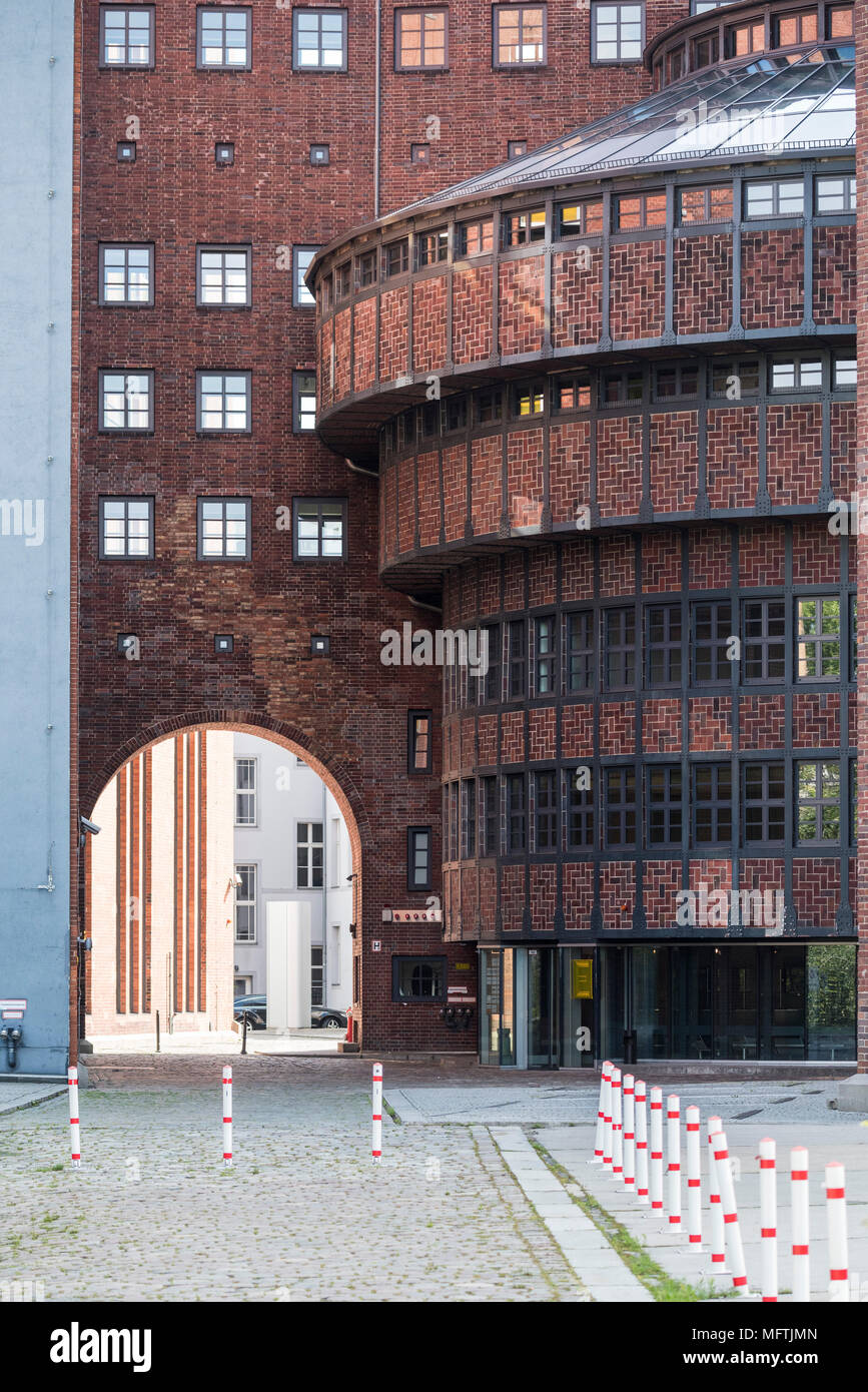 Berlin. Deutschland. E-Werk, das ehemalige Abspannwerk Buchhändlerhof Buchhändlerhof (Unterstation) ist ein herausragendes Beispiel der industriellen Architektur aus Stockfoto