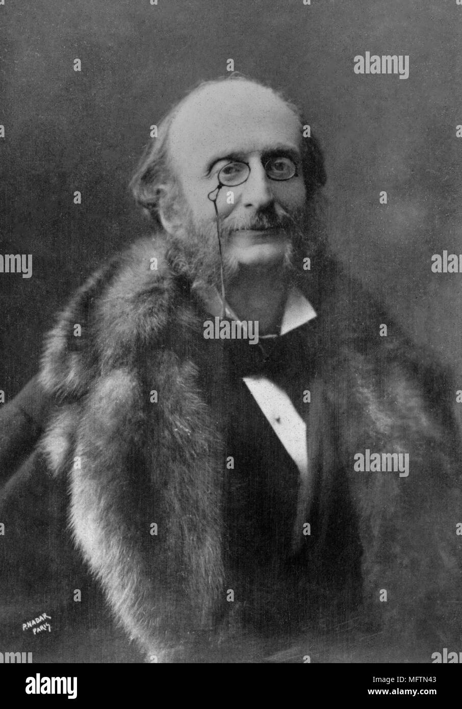 Portrait von Jacques Offenbach (1819-1880), französischer Komponist - Fotografie von Paul Nadar (1856 - 1939) Stockfoto