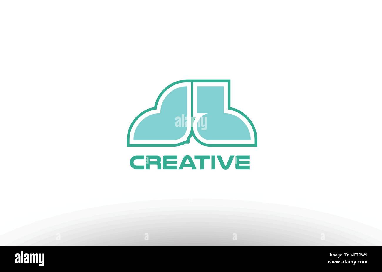Gemeinsame joined Brief schreiben Kombination grün Pastell Alphabet jl j l logo Icon Design Company Stock Vektor