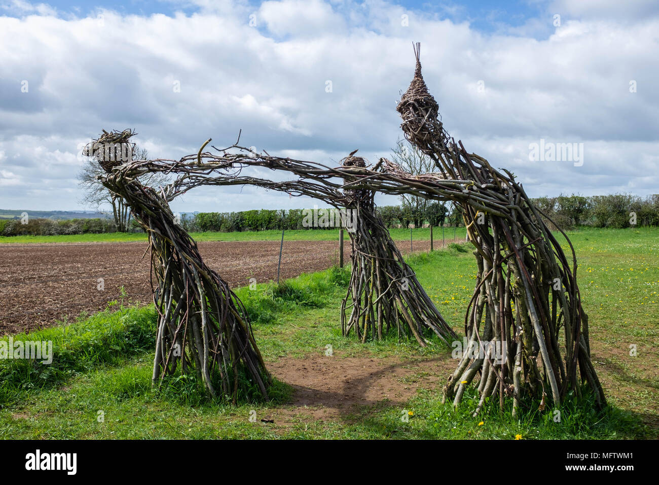 Rollright Stones, wenig Rollright, Oxfordshire Stockfoto
