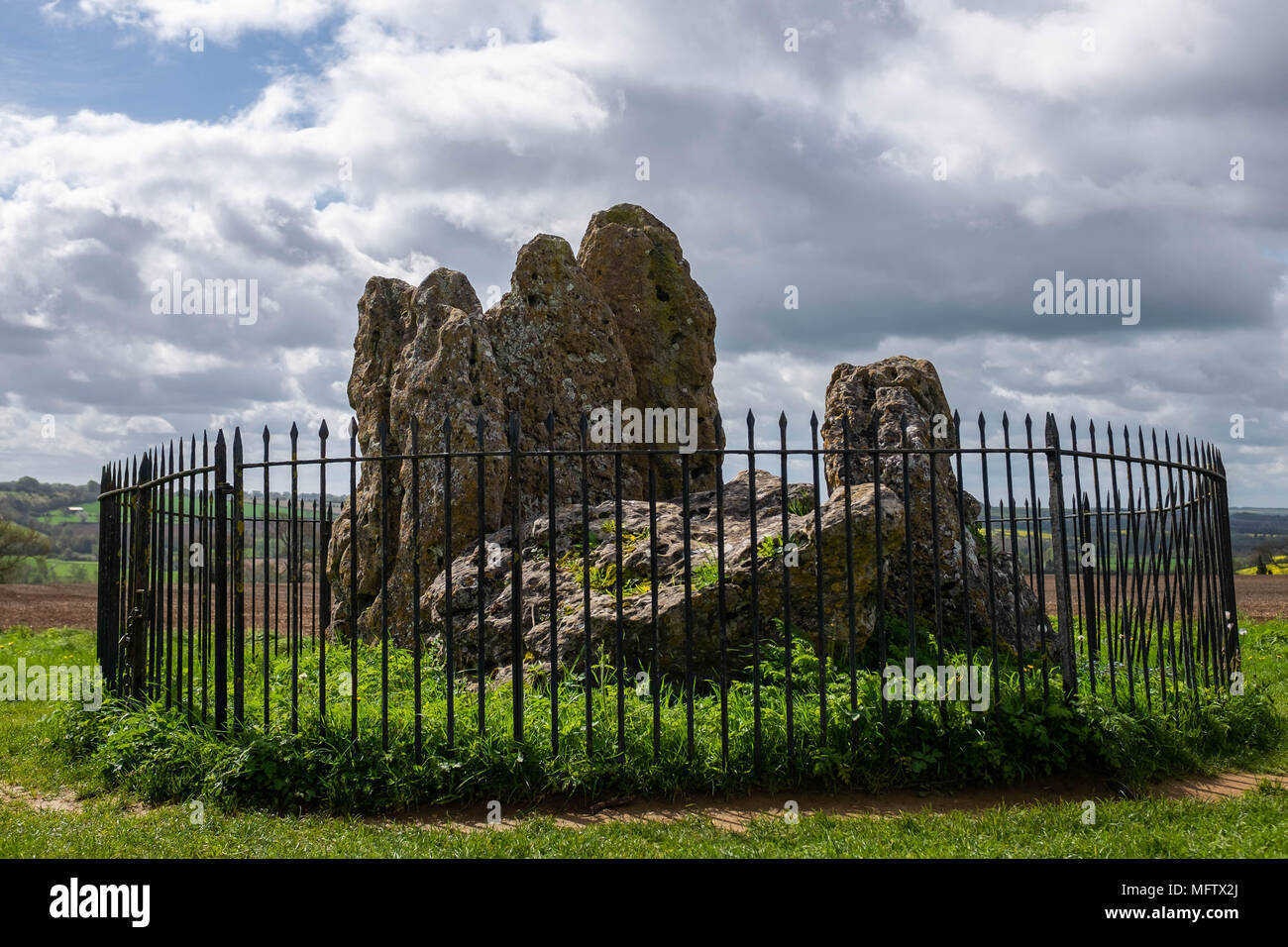 Rollright Stones, wenig Rollright, Oxfordshire Stockfoto