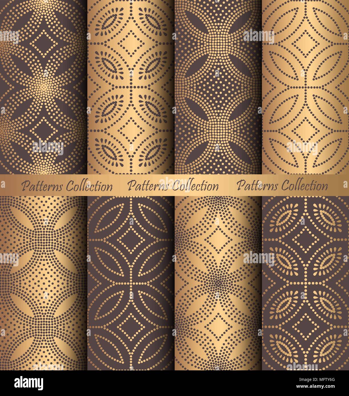 Golden Pattern geschmiedet Vintage Design Stock Vektor