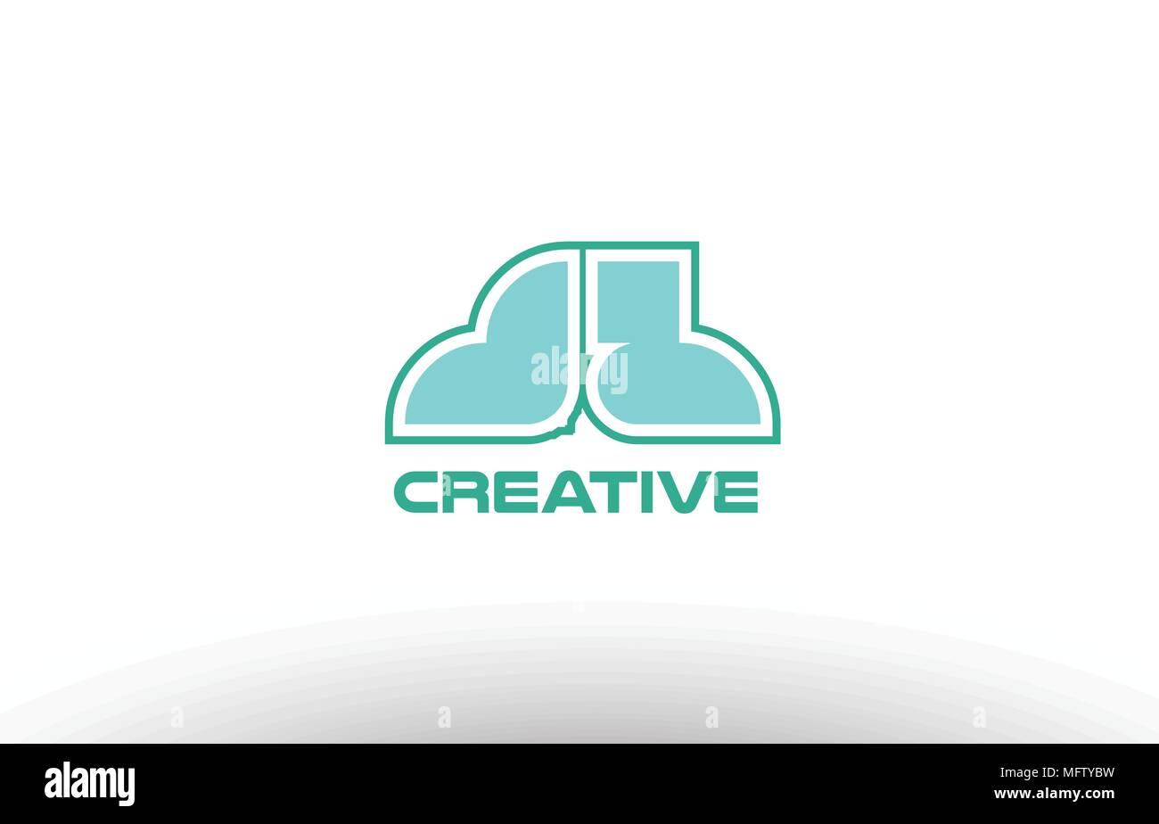 Gemeinsame joined Brief schreiben Kombination grün Pastell Alphabet jl j l logo Icon Design Company Stock Vektor