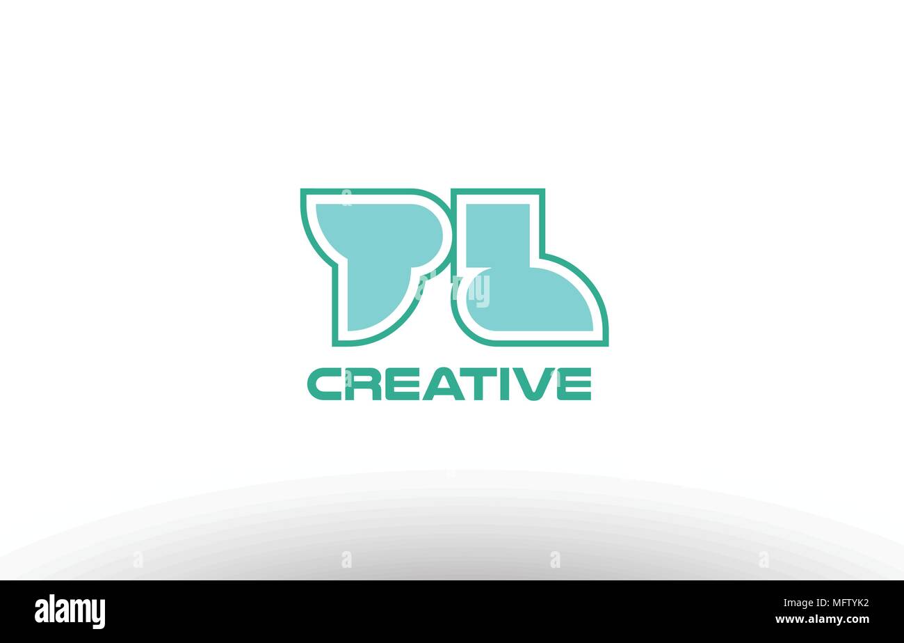 Gemeinsame joined Brief schreiben Kombination grün Pastell Alphabet tl t l logo Icon Design Company Stock Vektor