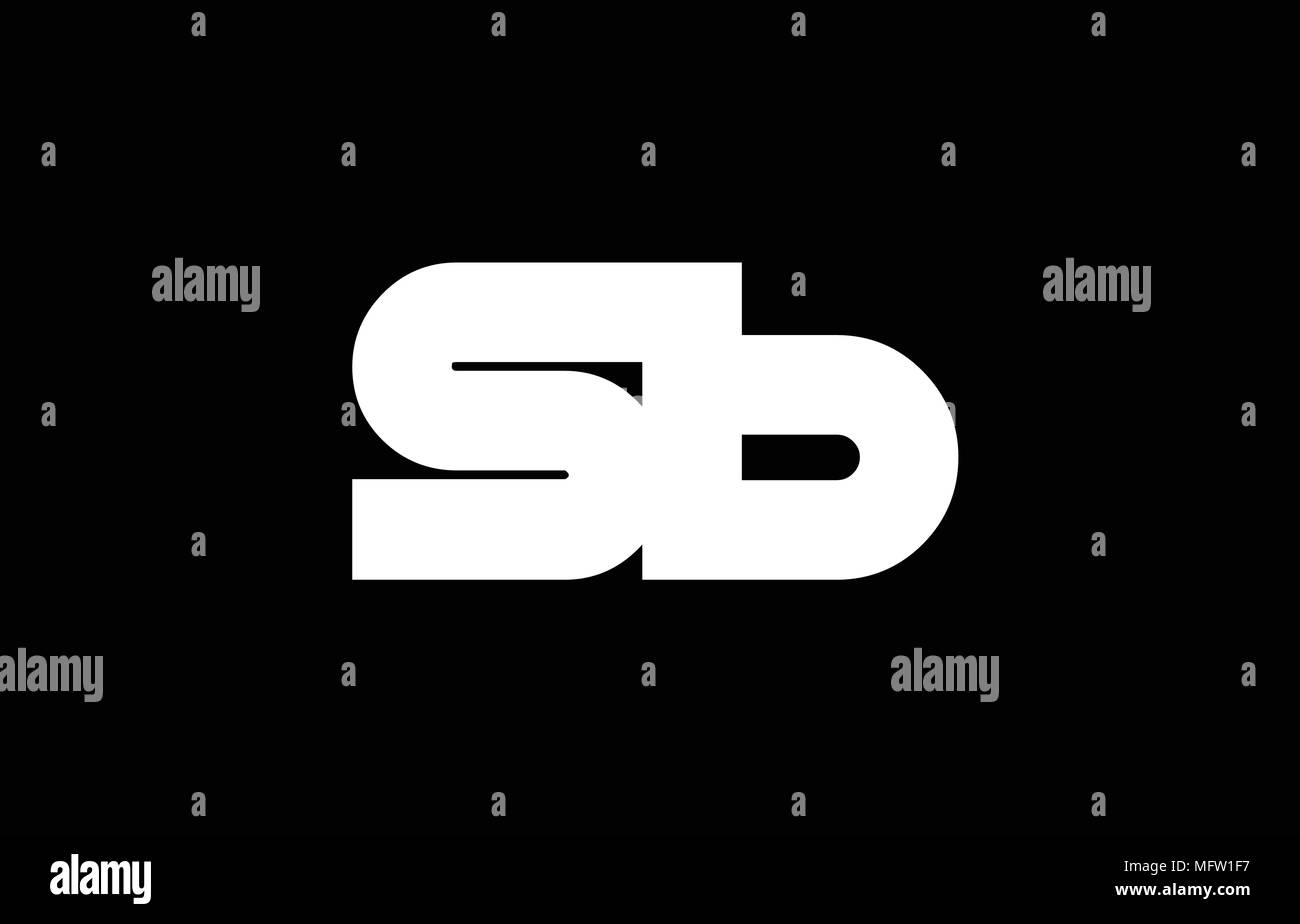 SB S B schreiben logo Kombination alphabet Vektor kreatives Unternehmen Icon Design vorlage Moderne schwarz weiß Bold Stock Vektor