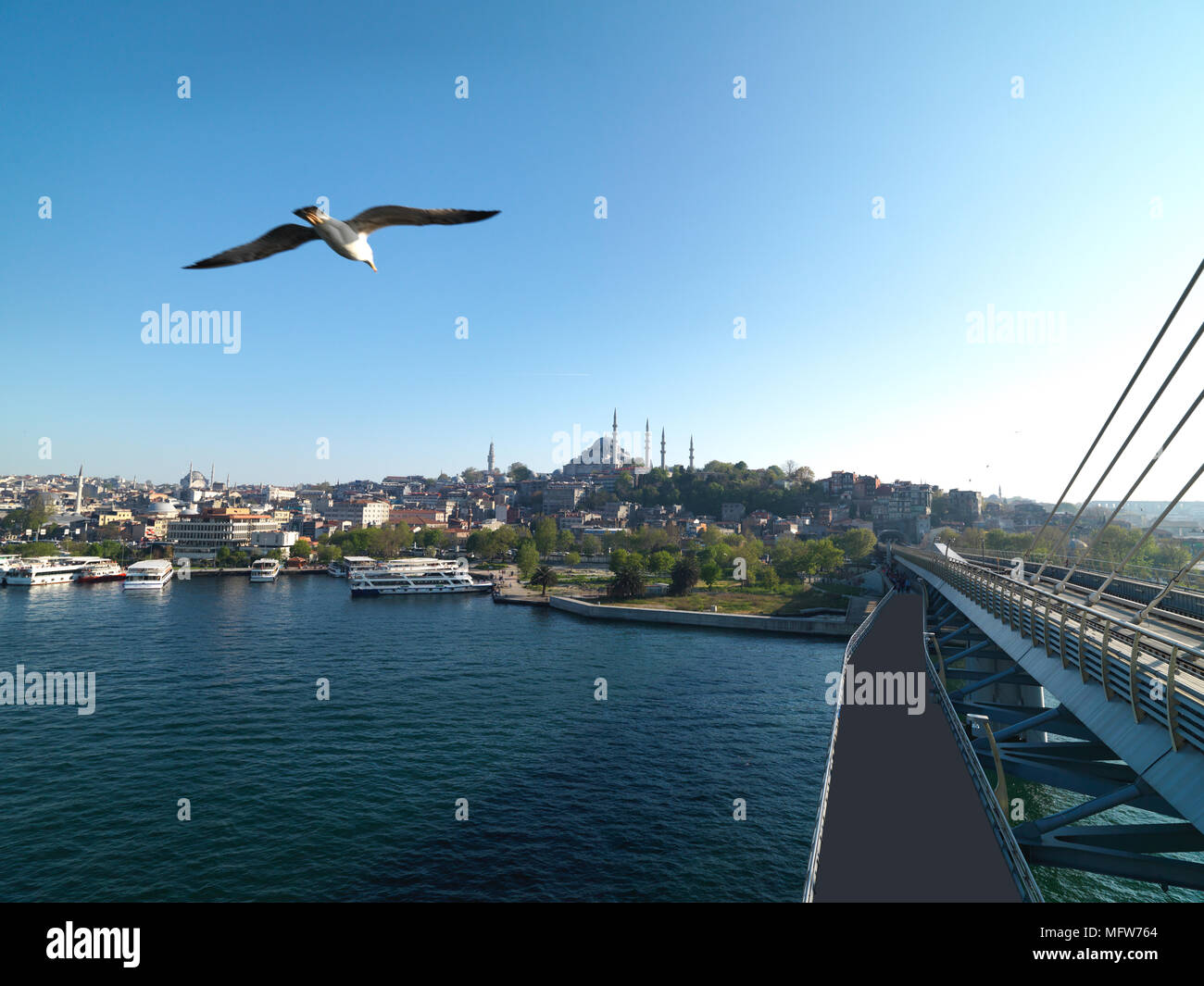 Golden Horn Istanbul Bosporus Stockfoto