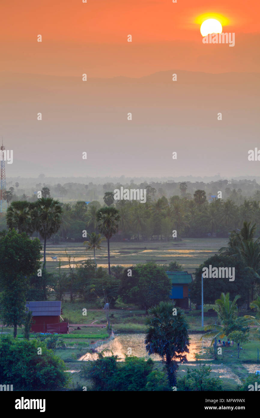 Ländliche Landschaft im Süden von Kambodscha in der Nähe von Bramsche Stockfoto