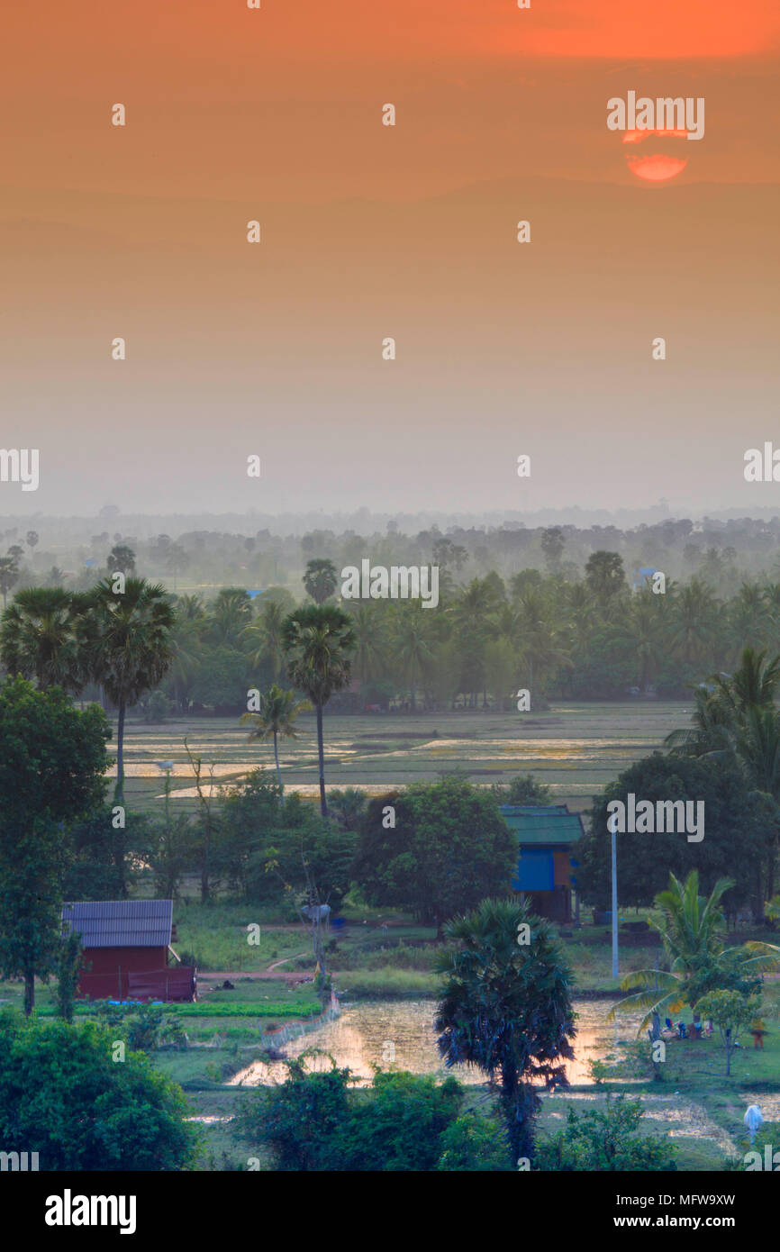 Ländliche Landschaft im Süden von Kambodscha in der Nähe von Bramsche Stockfoto