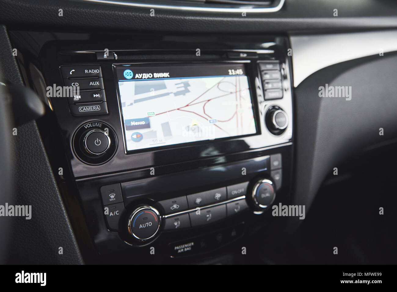 Luxury Car Interior Lenkrad Schalthebel Dashboard Und