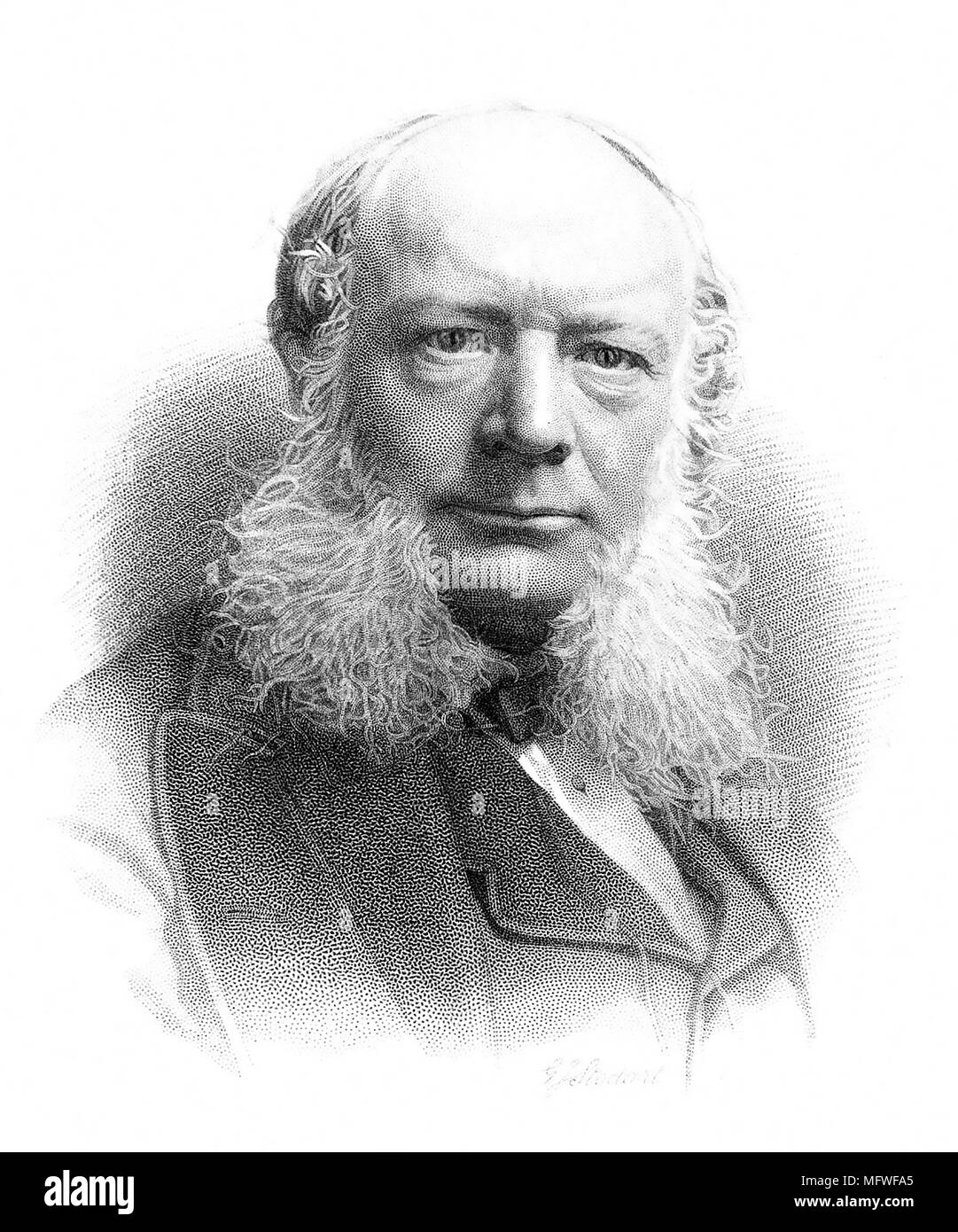 CARL (Karl) WILHELM SIEMENS (1823-1883), deutscher Ingenieur, der später britischer Staatsbürger wurde. Stockfoto