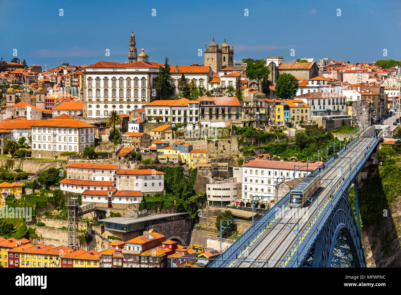 Blick auf die Altstadt von Porto, Portugal Stockfoto