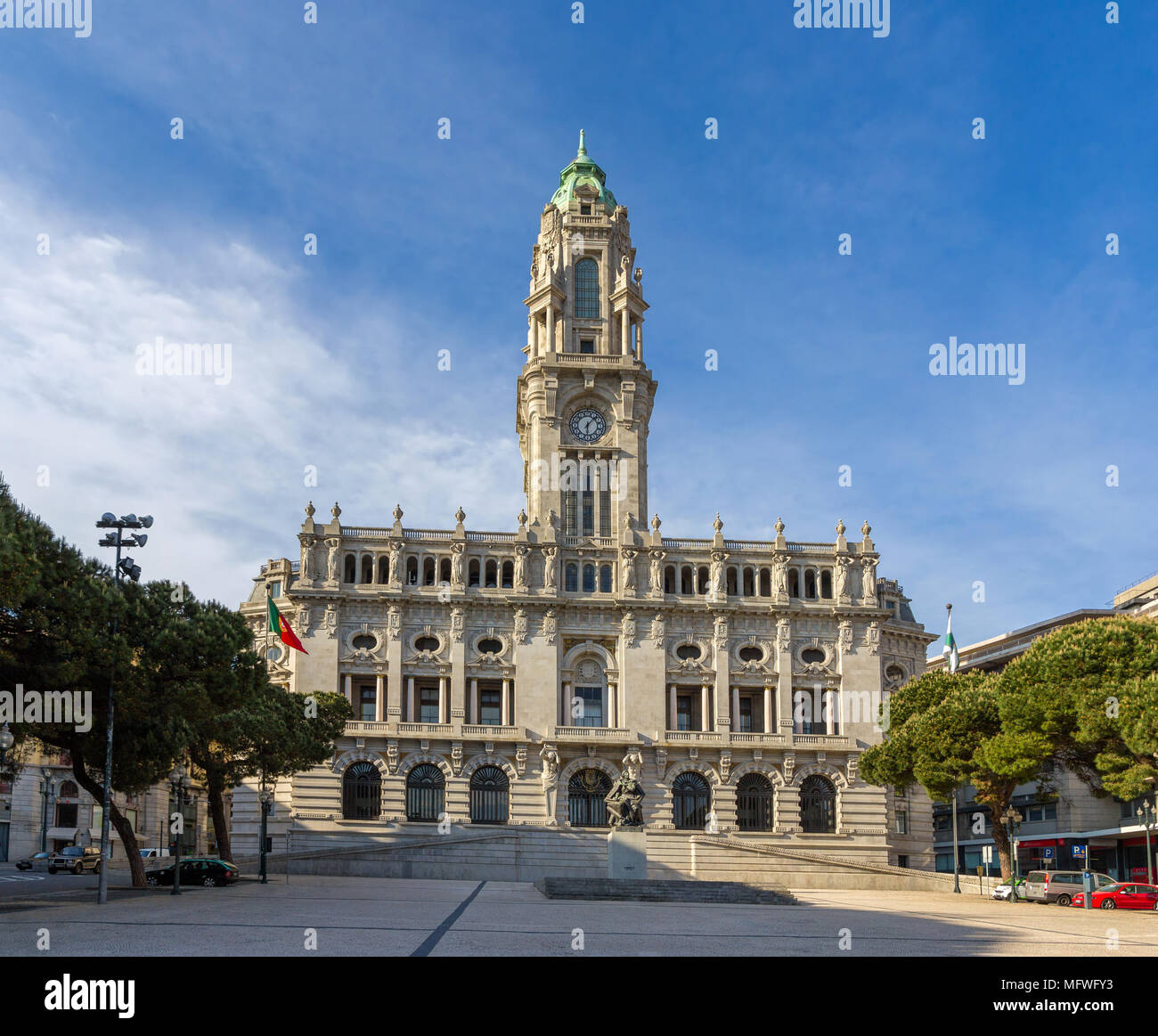 Rathaus von Porto, Portugal Stockfoto