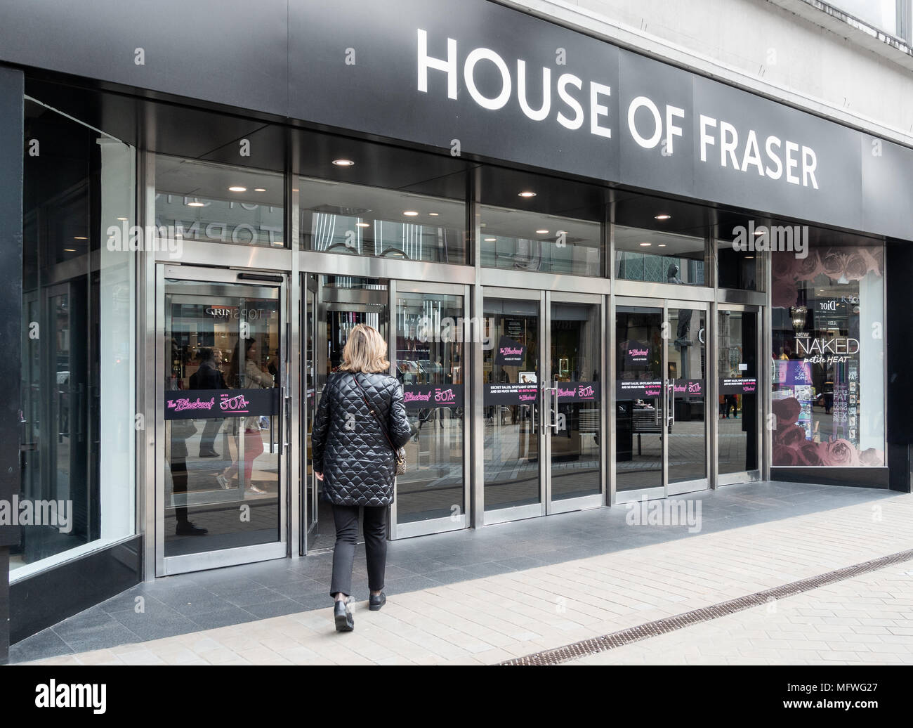 House of Fraser store, Leeds. Großbritannien Stockfoto