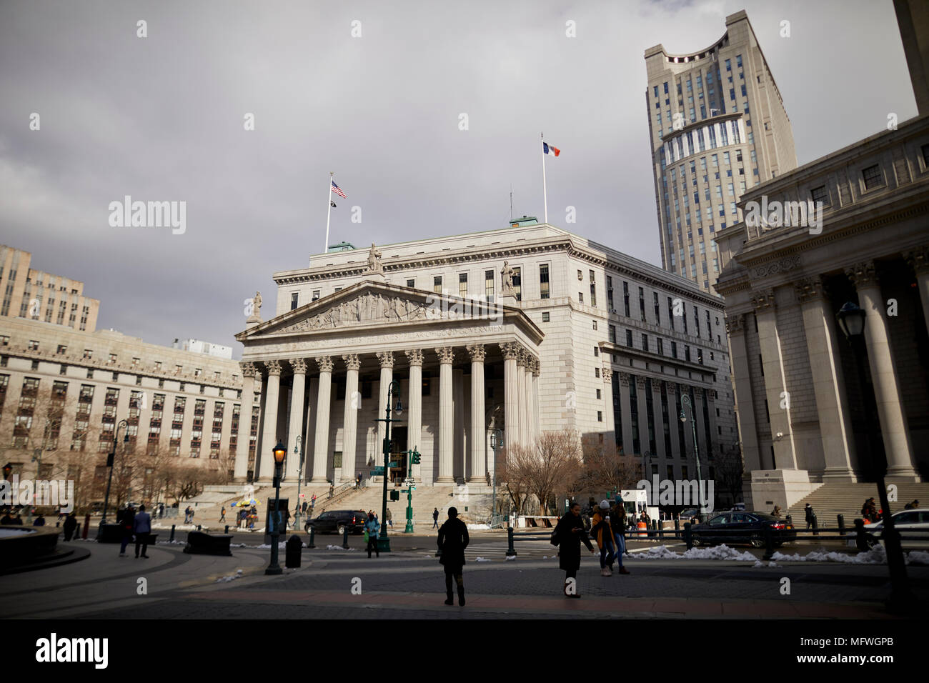 Manhattan in New York City, New York County Supreme Court über von Foley Square Stockfoto