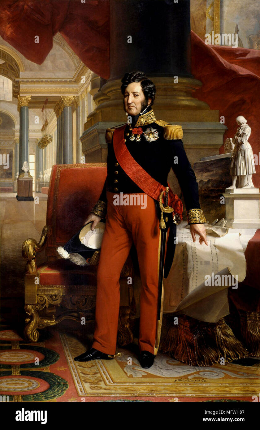 Louis Philippe I (1773-1850) König der Franzosen von 1830 bis 1848 als Leiter der Orléanist Partei. Gemälde von Franz Xaver Winterhalter Stockfoto