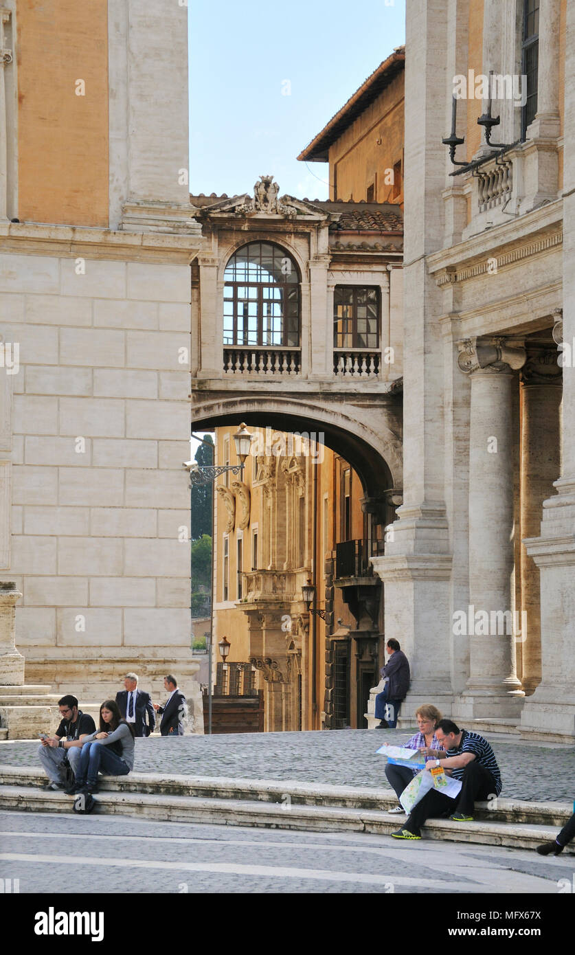 Das Kapitol. Rom, Italien Stockfoto