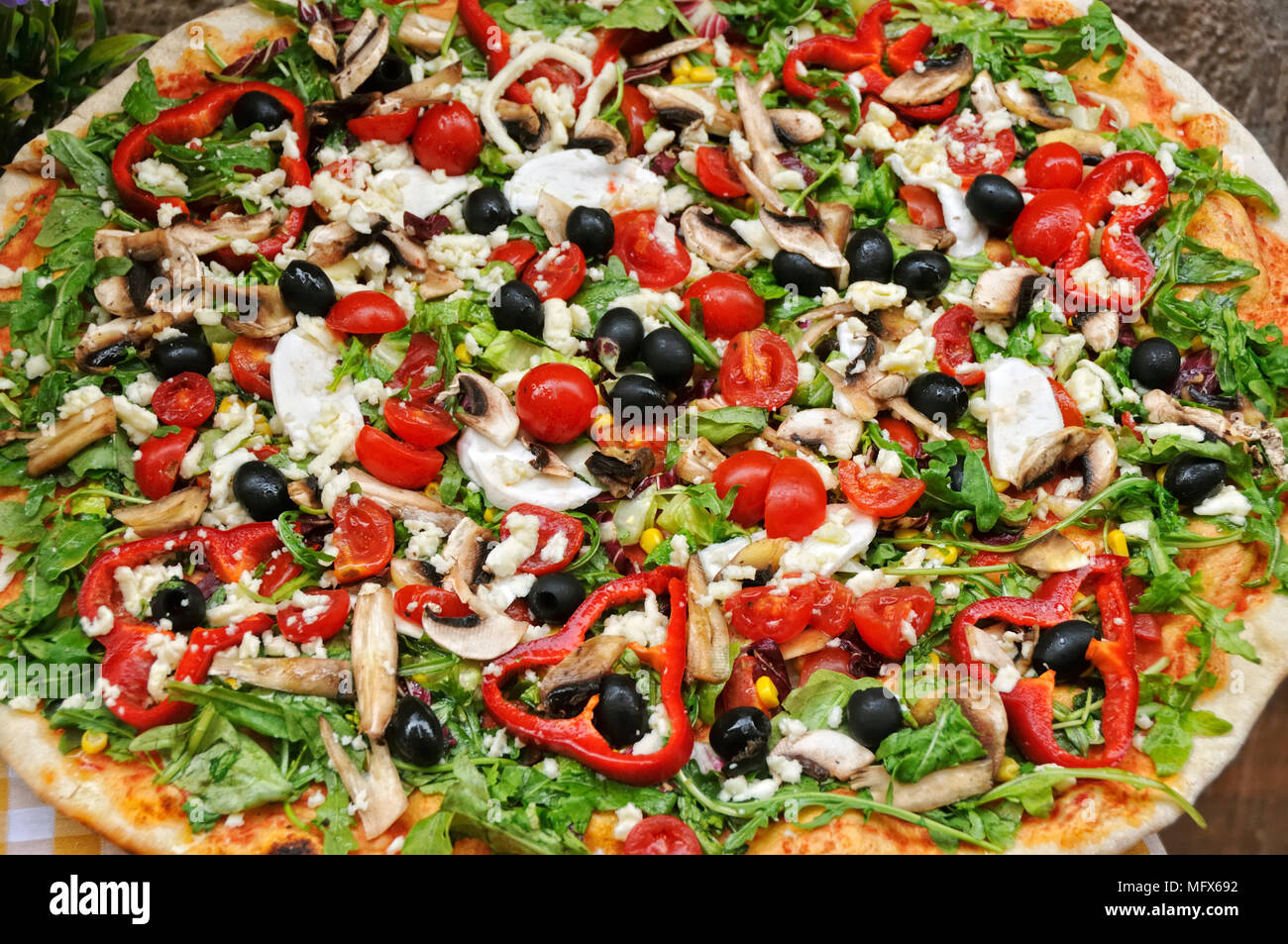 Pizza romana. Rom, Italien Stockfoto