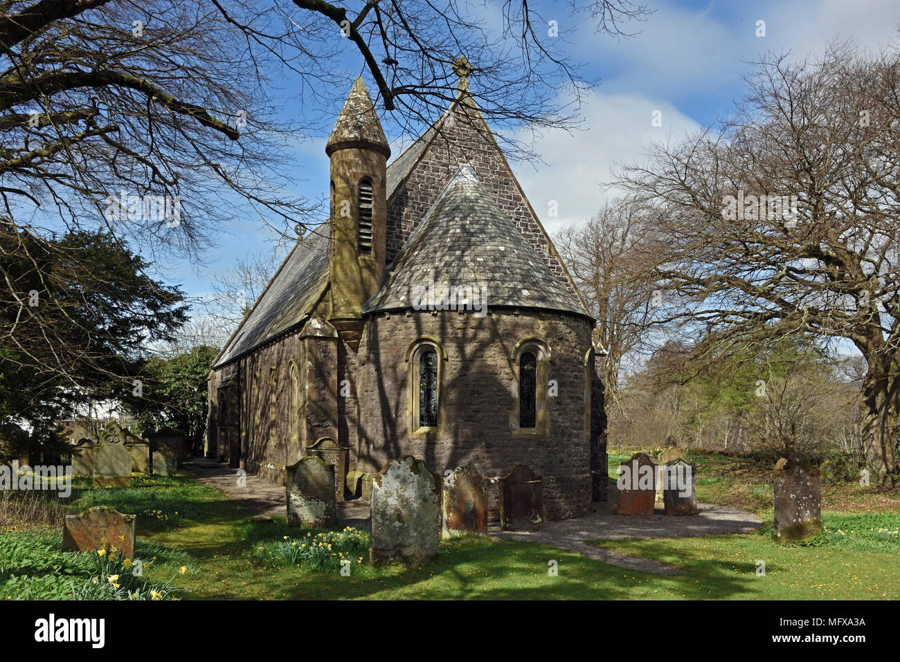 Kirche der Heiligen Maria. Ennerdale Bridge, Nationalpark Lake District, Cumbria, England, Vereinigtes Königreich, Europa. Stockfoto