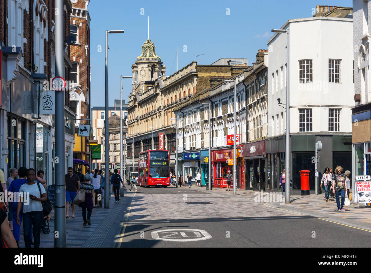 St John's Road in Clapham Junction im Süden Londons. Stockfoto