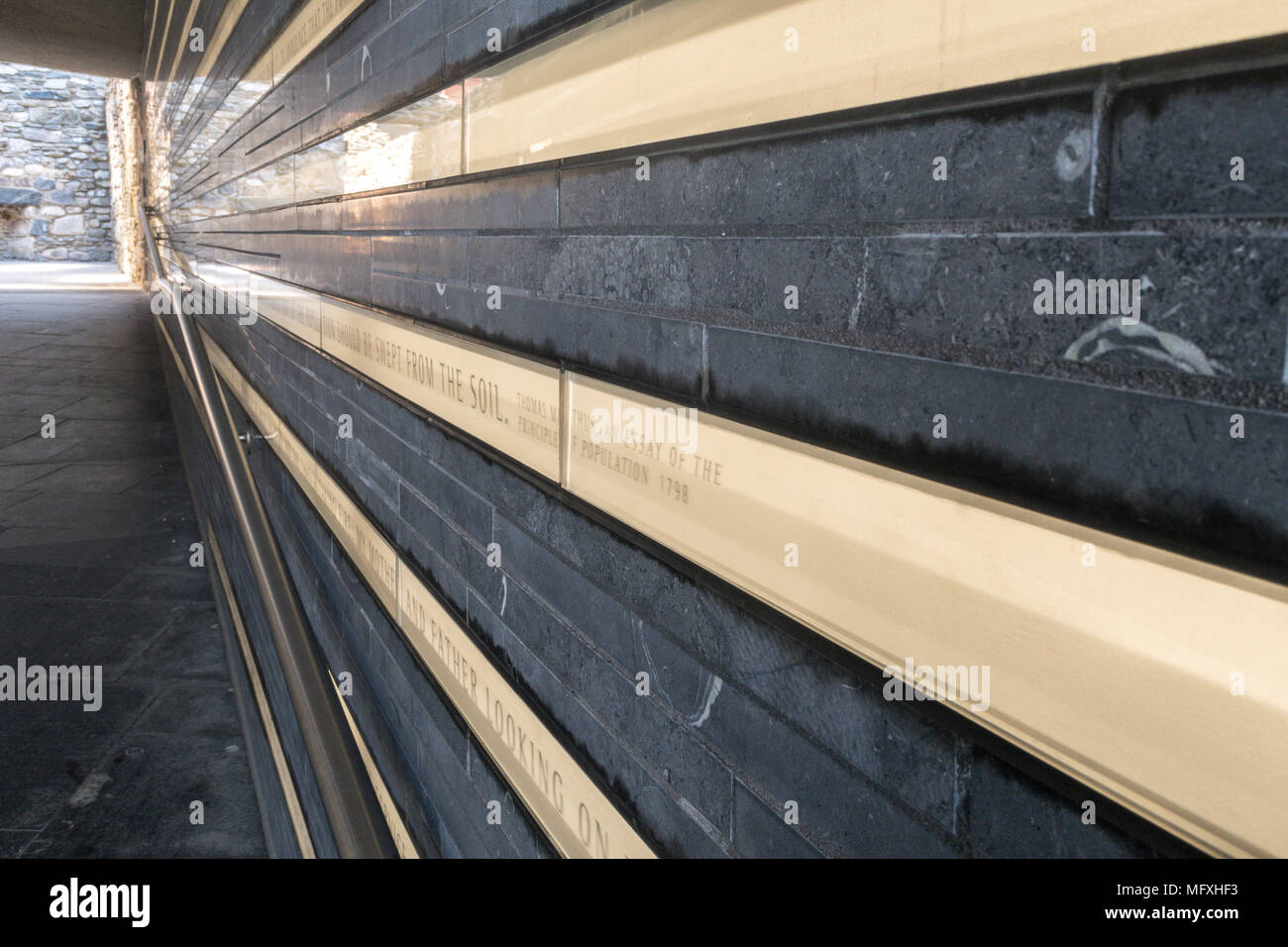 Irische Hunger Memorial in Lower Manhattan, NYC, USA Stockfoto