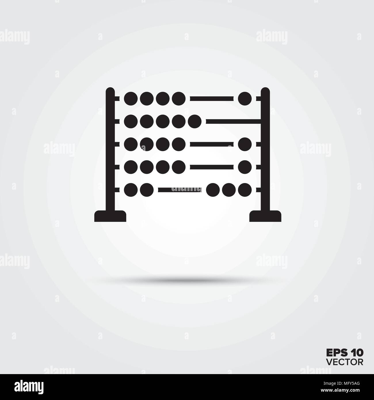 Abacus. Wirtschaft und Bildung Symbol. EPS 10 Vektor. Stock Vektor