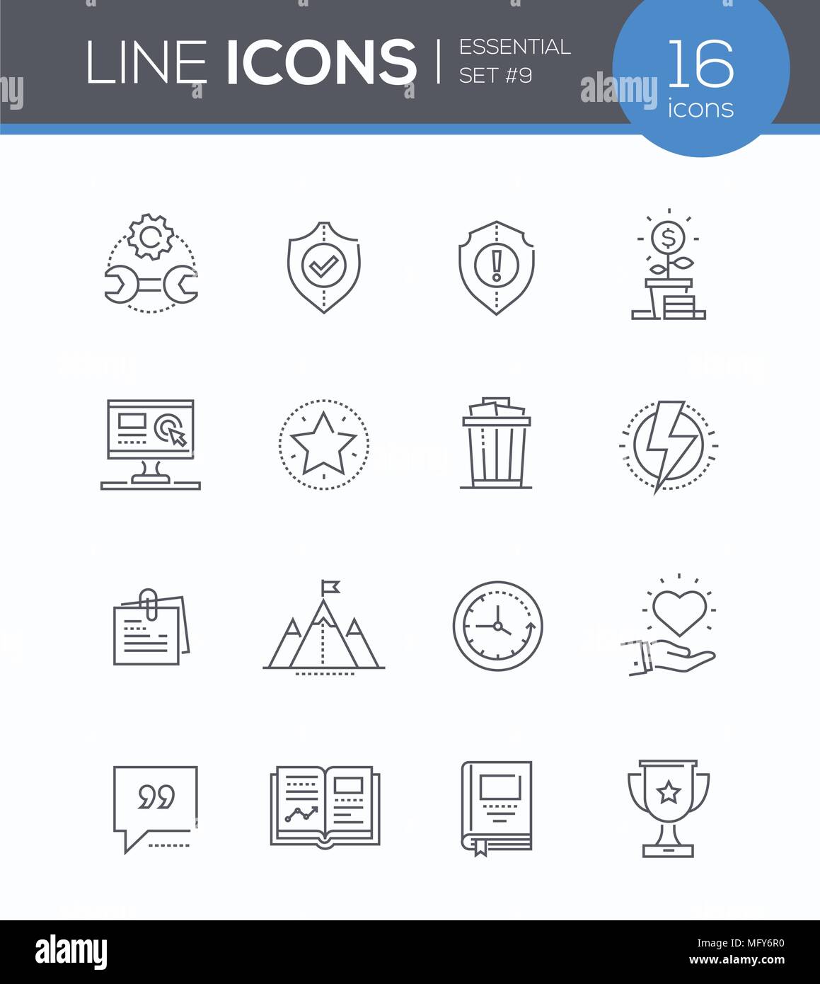 Business Concepts - modernes Design style Icons einstellen Stock Vektor